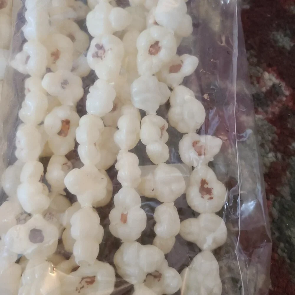 Kurt Adler Plastic Popcorn 9' Christmas String Garland Set of 3 NEW